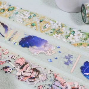 Professional Maker Sunlight Fade Resistant Anime Transparent Sticker Roll For Window Display Journal Decor