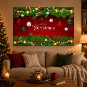 Professional Promotional Large Size Christmas Screen Printed Digital Printing Polyester 3×5 Ft Custom Banner Flag