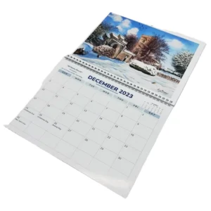 Promotional Custom Logo Printed New Yearly Monthly Wall Calendar Braille Wall Calendar Printing Logo Style Calendar