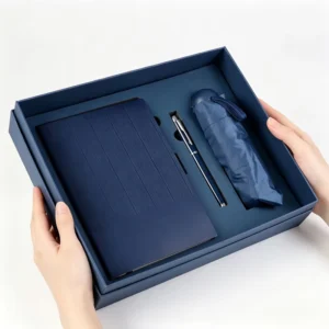Promotional Luxury Gifts Items Notebook Business Gift Umbrella Customizable Notebook Gift Set With Pen and Bottle
