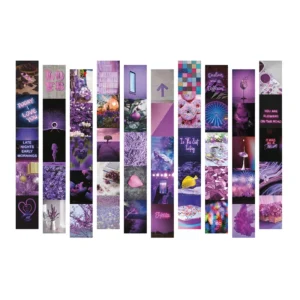 Purple 50-Piece 4×6-Inch Wall Picture Collage Kit