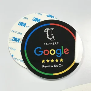 Qr Code Nfc Stickers Square Tap Rfid for Business Review Window Sticker for Business Card Hotel Membership Card
