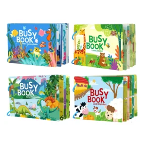 Quiet English Busy Book, Sticker and Flap Book, Children’s Educational Paper Book, Ages 3-6