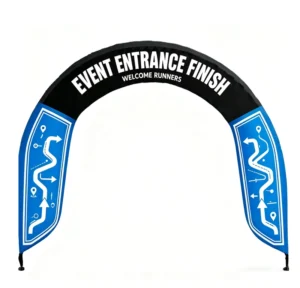Race Arch Banner with Weighted Base, 4m Span, Custom Size, for Cross Country