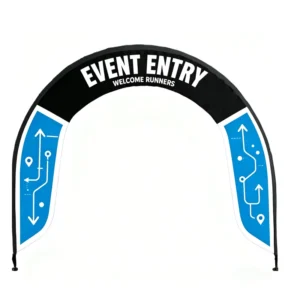 Race Arch Banner with Weighted Base for Outdoor Cross Country Events