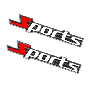 Real Carbon Fiber Surface Anti Collision Side Fender Decorative Stickers Sporty Car Exterior Mod Parts