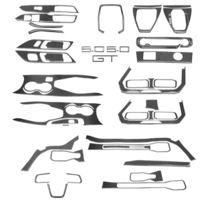 Real Soft Carbon Fiber Sticker for Ford Mustang GT LHD Cars Luxury Rear 5.0 Trunk Body Badge Emblem Trim Accessories