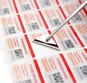 Rectangular BOPP Barcode PVC Sticker Labels for Chemical Industry Use