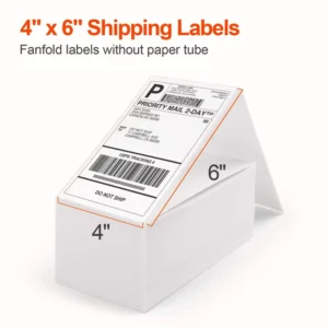 Recyclable 110mm 4×6 Shipping Thermal Labels, 4-Inch Self-Adhesive Printer Stickers