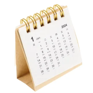 Recyclable Cardboard Office Desk Calendar with Clock Function, Custom Size