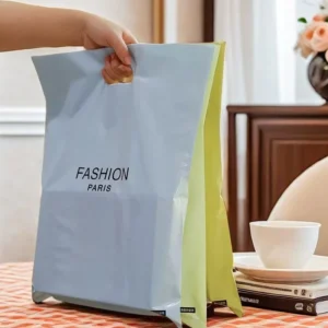 Recyclable Custom LDPE Logo-Printed Die-Cut Clothing Packaging Gift Bags with Handle