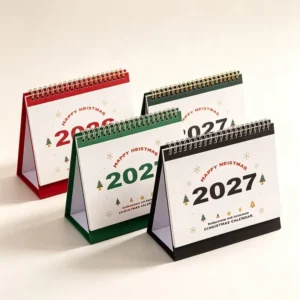 Recycled Kraft Paper Standing Flip-Over Table Calendar for Home and Office