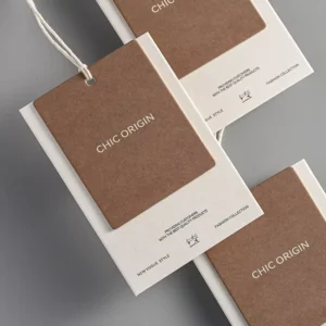 Recycled Paper Biodegradable Garment Hangtags, FSC Certified, Sustainable Swing Labels for Apparel