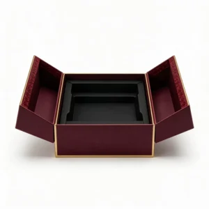 Red Cardboard Gift Boxes, Recycled Pulp, Single-Sided, Recyclable, for Food and Cosmetics