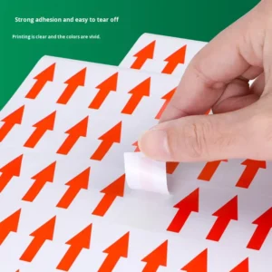 Red Holographic Arrow Stickers, Durable Waterproof Oil-Resistant Thickened UV Strong Adhesive, Repair and Defective Return Marking
