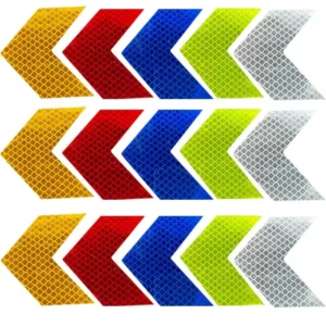 Reflective Arrow Stickers Rear Bumper Decals Motorcycle Trunk Warning Stickers