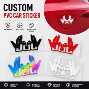 Reflective Car and Motorcycle Stickers Die Cut Waterproof Vinyl Labels for Gas Tanks Windows and Bumpers