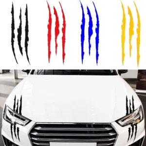 Reflective Monster Claw Dinosaur Raptor Scratch Stripe Headlight Decals