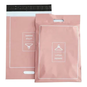 Reinforced Reusable PE Express Bags Die Cut Handle Strong Self Sealing Shipping Envelopes for Bulk Shoes Parcel Delivery