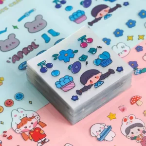 Removable Adhesive Digital Printed Gift Labels Logo Stickers PVC Die Cut Stickers Transparent Cartoon Stickers