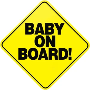 Removable Magnetic Baby on Board Car Sign