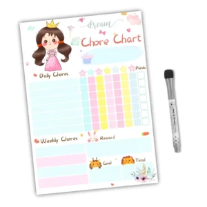 Removable Reusable Magnetic Dry Erase Weekly Calendar Planner Foldable Whiteboard Schedule Board for Home Office Use