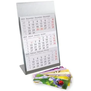 Replacement Printing Calendar Magnetic Brushed Stainless Steel Desk Calendar Gift Idea for Friends Family