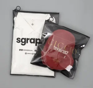 Resealable Ziplock Bags Custom Printed Frosted PE Self-Seal Zipper-Lock T-Shirt Clothing Packaging Plastic Bag