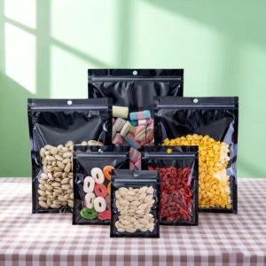 Resealable Zipper Gift Bag for Food and Jewelry Storage, Recyclable Multi-Purpose Stand-Up Pouch with Custom Logo Print