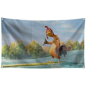 Resolution 3×5 Feet Chicken Flag Tapestry Durable Man Cave Wall Decor Flag Banner with 4 Grommets Funny College Dorm Room Poster