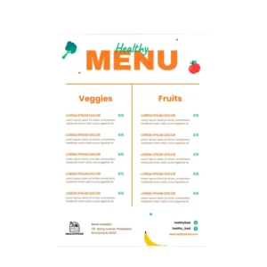 Restaurant Folded Brochure, Leaflet, Flyer, Menu and Poster Printing on Coated Paper