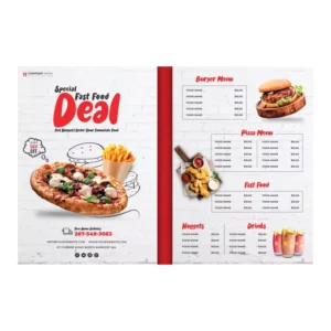 Restaurant Food Menu Printing Best Brochure Flyer