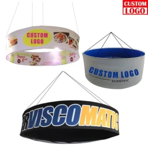 Retail Mall Ceiling Sign tension fabric Hanging Banner for trade show exhibition advertising display banner stand with Logo