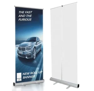Retractable Aluminum Roll-Up Banner Display Stand 80*200cm Flex Banner