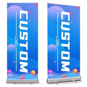 Retractable Banner Stand with Print Heavy-Duty Roll-Up Advertising Banner