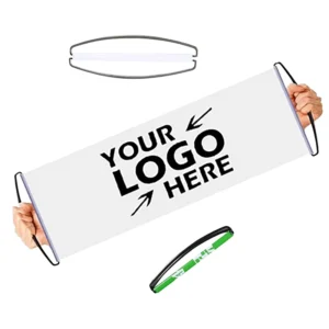 Retractable Compact Polyester Cheer Scroll Hand Banner