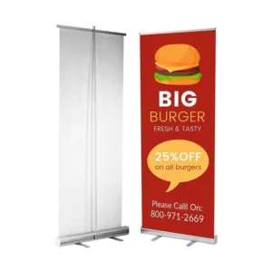 Retractable Custom-Printed Roll-Up Banner Stand for Trade Show Exhibition