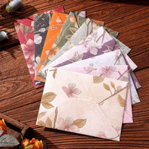 Retro 3D Paper Envelopes with Socket, B6 Size, for Office and School Supplies