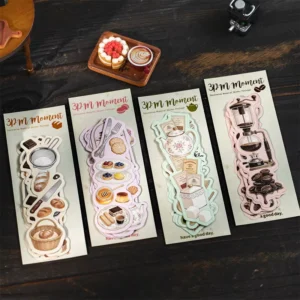 Retro-themed Decorative Stickers 10 Per Pack Rectangular and Irregular-Shaped