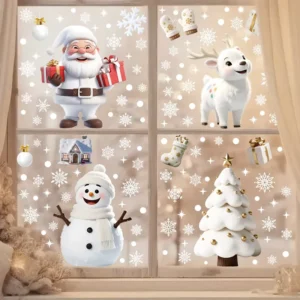 Reusable Double-Sided Electrostatic Christmas Window Decals