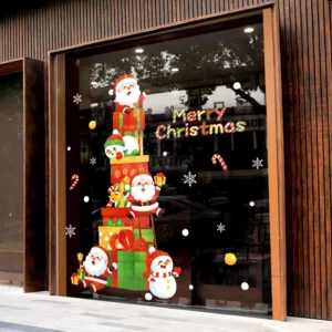 Reusable Electrostatic Christmas Window Clings for Glass, Double-Sided, Removable Home Decoration Decals