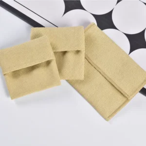 Reusable Foldable Twill Jewelry Pouch for Small Accessories
