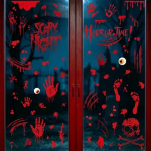 Reusable Halloween Door and Window Stickers Suitable for Party Decoration Festive Atmosphere Halloween Decoration