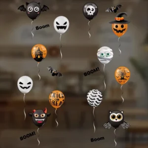 Reusable Halloween Glass Stickers for Party Window Decorations