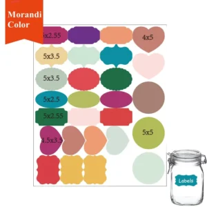 Reusable Waterproof Synthetic Paper Chalkboard Removable Adhesive Labels for Mason Jars, Spray Bottles and Spice Jars