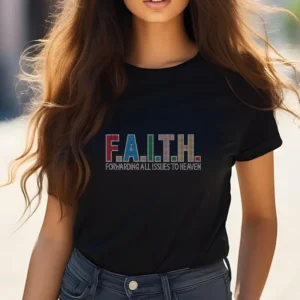 Rhinestone Faith Stretch Iron-On Transfer Design