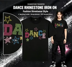 Rhinestone Print Iron-on Transfer Screen Printing Decoration for Garments Custom Letter Design