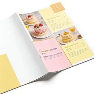 Riding Nail Coated Cardboard Album, Hard Cover A4 Brochure with Hot Stamping