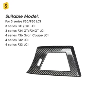 Right-Hand Carbon Fiber Car Interior Driver Air Vent Frame Sticker for BMW F30 F31 F34 GT F32 F36