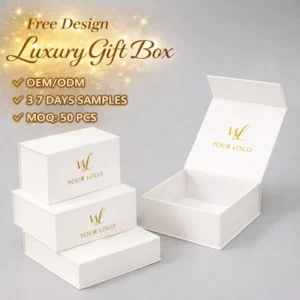 Rigid Folding Transparent White Square Gift Box